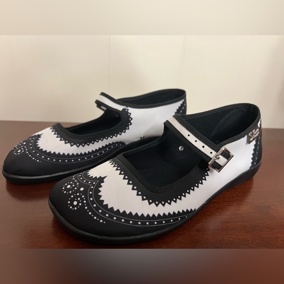Chocolaticas® Havana Women's Mary Jane Flat fabric buckle strap 7 - Picture 5 of 12